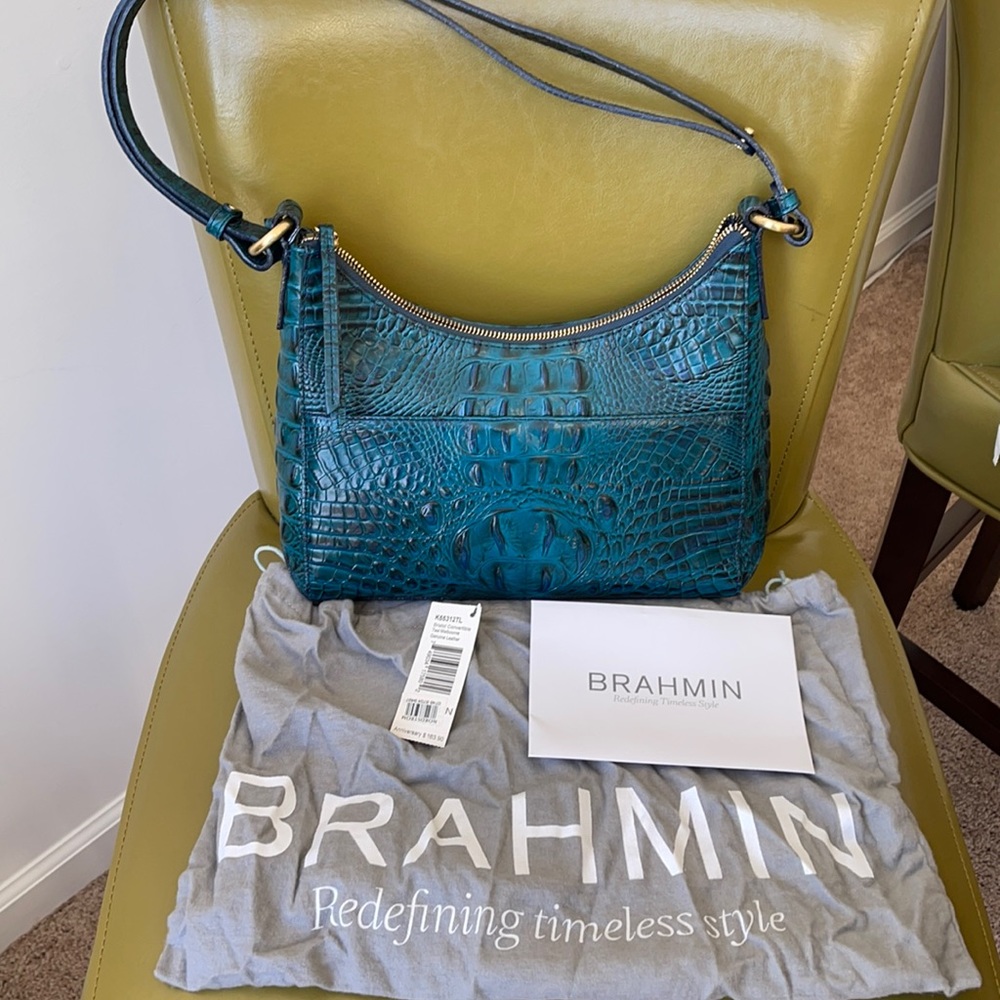 NWT Brahmin Bristol Convertible Teal Melbourne should bag Style # k55312tL